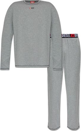 Diesel Nachtkleding, Heren, Grijs, S, Tweed, Set-Nolan-D-Core Tweedelige pyjamaset