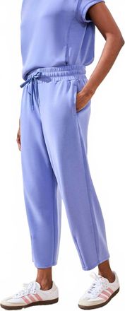 Tribal Soft Modal Barrel-Leg Elastic Waist Joggers In Baja Blue