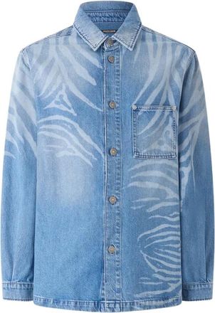 Roberto Cavalli Hombre, Camisas, Azul, Talla: S