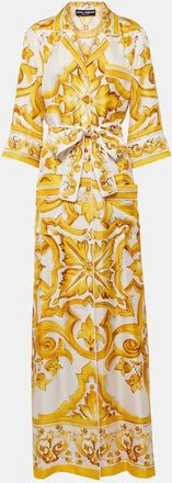 Dolce & Gabbana Majolica silk twill maxi dress
