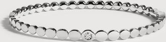 Monica Vinader Sterling Silver Solo Graduated Diamond Bangle Lab Grown Diamond
