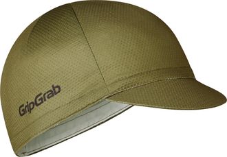 GripGrab Lightweight Summer Cycling Cap UV-Protection Under-Helmet Visor Mesh Hat Thin Breathable SPF Bicycle Headwear Olive Green