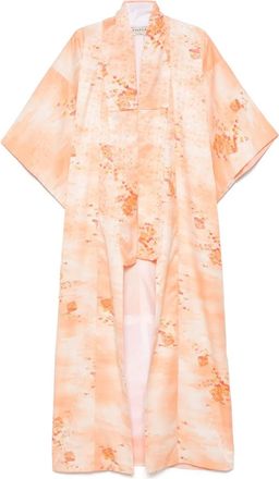 A.N.G.E.L.O. Vintage Cult Cappotto a fiori anni 70 - Arancione