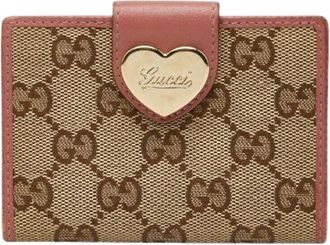 Gucci Pre-owned Wallets, female, Beige, Size: ONE SIZE Pre-owned GG Canvas Card Case