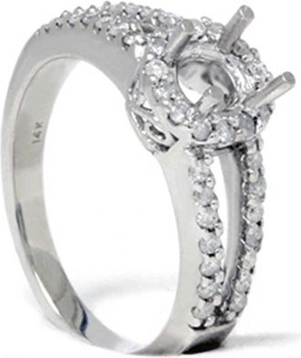 Pompeii3 3/8ct Diamond Engagement Setting Split Shank 14K Ring Size Selectable