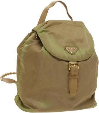 Prada Pre-owned Nylon backpacks - Dames - Vintage Rugzakken - Groen - ONE Size - Nylon - Vintage
