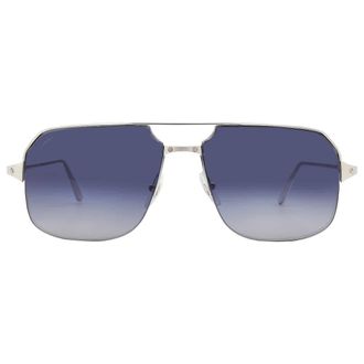 Cartier Santos de Cartier Blue Gradient Flash Navigator Mens Sunglasses CT0230S 004 59
