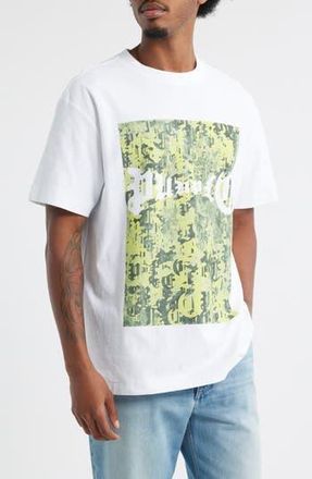 Purple Textured Cotton Jersey Graphic Muscle Tee in White at Nordstrom Rack, Size Xx-Large