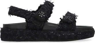 Tory Burch Womens Sports Sandals Kira Black Wool