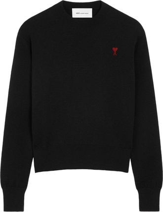 Ami Quota Red Ami De Coeur Crewneck Sweater