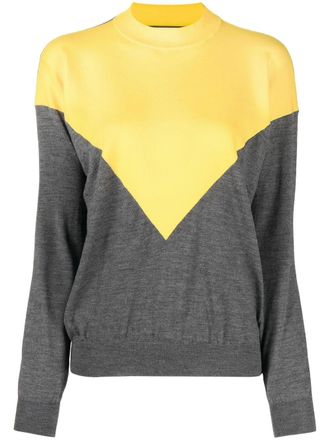 Plan C Maglione con intarsi - Grigio