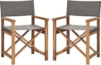 Far coppia sedie sedia regista legno terrazza giardino 58x50x84,5 h nero 438v