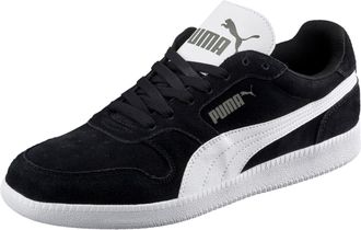 Puma Sneaker PUMA ICRA TRAINER SD, Damen, Gr. 42,5, schwarz-weiss (schwarz, wei&szlig;), Leder, unifarben mit Farbeinsatz, Schuhe Sneaker