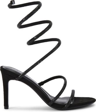 Kurt Geiger Womens Athena Sandals - Black Fabric - Size UK 5