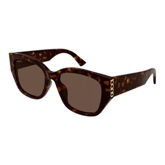 Gucci Sunglasses, female, Brown, Size: 55 MM Sunglasses