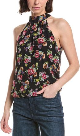Alice & Olivia Alice + Olivia Maris Halter Neck Gathered Top