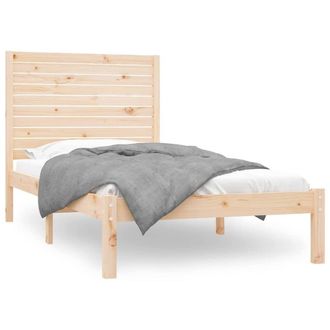 Berkfield Home Bed Frame Solid Wood 90x200 cm in Light Brown