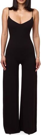 Naked Wardrobe Wide Leg Jumpsuit in Black at Nordstrom, Size X-Large