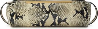 Khaite Donna Snake-effect Leather Clutch - Natural - One Size