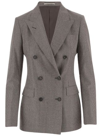 Tagliatore Multicolor Wool Double-Breasted Blazer