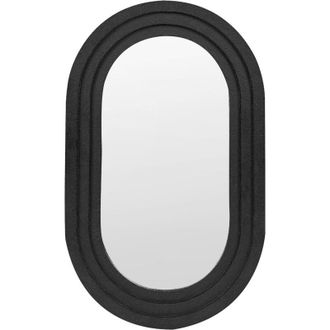 Beliani Beliani - Specchio decorativo da parete in metallo 43 x 69 cm nero Massilly