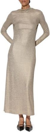 Walter Baker Ella Metallic Long Sleeve Sweater Dress in Gold at Nordstrom Rack, Size X-Large