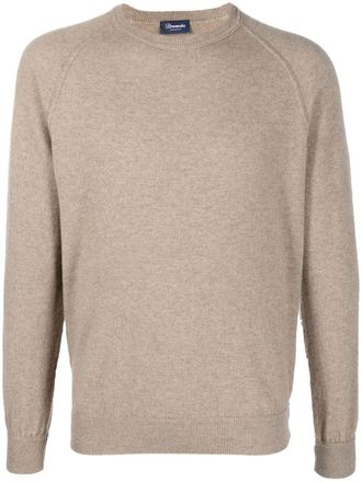 Drumohr crew-neck cashmere jumper - men - Cashmere - 48 - Neutrals
