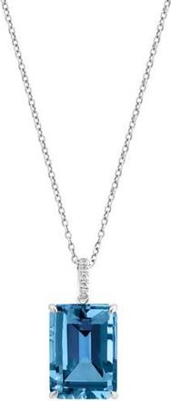 Effy White Sapphire & London Blue Topaz Pendant Necklace at Nordstrom Rack, Size 18