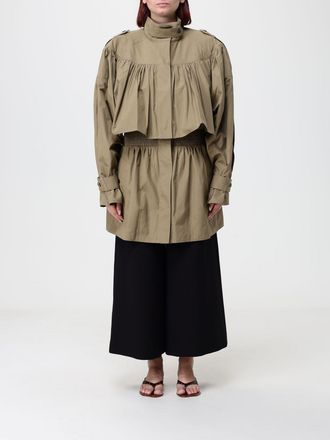 Chlo&eacute; Trench in cotone impermeabile con collo alto e mostrine