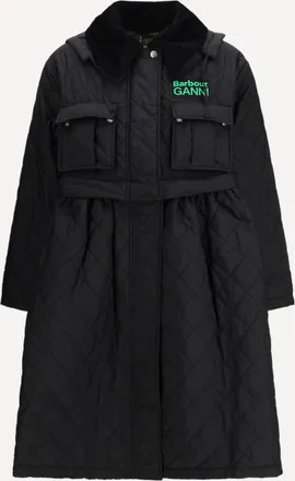 Barbour Cappotto trapuntato con cappuccio di Barbour x GANNI Woman 8
