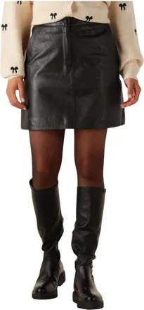 Y.A.S Y.a.s, Rokken, Dames, Zwart, L, Leer, Dames Rokken Yaslyma Hmw Leather Skirt