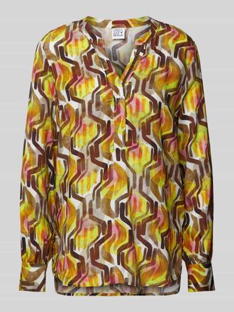 Emily van den Bergh Regular Fit Bluse mit V-Ausschnitt in GELB, Größe 34