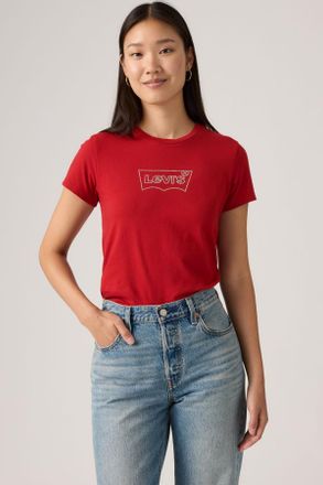 Levi's T-shirt The Perfect - Donna - M - Rosso / Batwing Iridescent Rhinestone Rhythmic Red