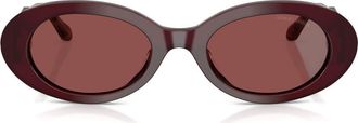 Giorgio Armani 52mm Oval Sunglasses in Violet/Dark Violet at Nordstrom