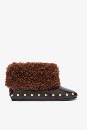 Ganni Jenny Low Boot in Brown - Size 10