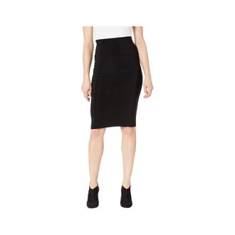 Norma Kamali Tube Skirts Womens Black Jersey Stretch Straight Hem GBO3684