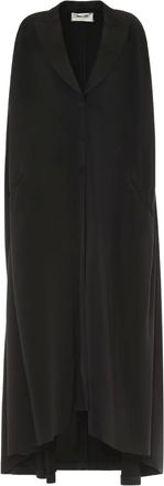 Alberta Ferretti Mantella con revers - Nero