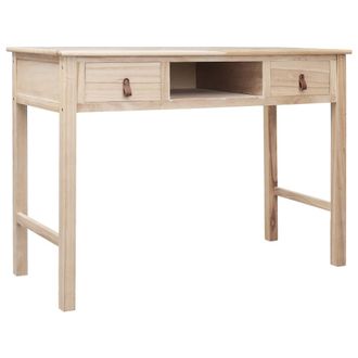 vidaXL Escritorio De Madera Color Natural 110x45x76 Cm Vidaxl