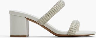 Call It Spring Womens Calianaa Block Heel Sandal In White