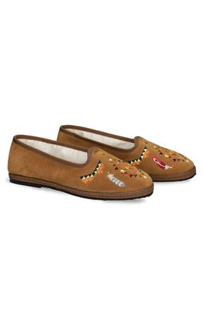 Fortela Frutate Friulane Suede Leather Embroidery in Segale at Nordstrom, Size 41
