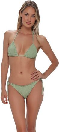 Swim Systems Kali Triangle Bikini Swimsuit Top in Aloe Lurex at Nordstrom, Size Xxx-Large