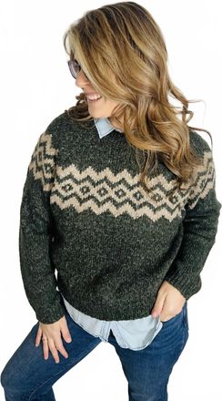 Hem & Thread Hunter Knit Sweater In Green