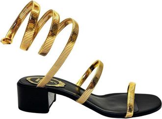 Rene Caovilla Juniper Metal Gold Sandal 40