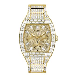 Guess Phoenix Crystal Horloge - Heren - Accessoires - Geel - Maat: ONE Size