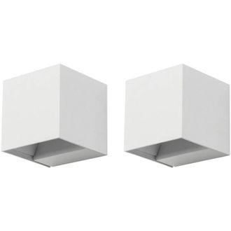 Forlight Rex (2uds) Aplique Exterior Led Con Haz De Luz Modulable. Aplique De Pared Para Jard&iacute;n Y Terraza Impermeable Ip54 Con Luz Led Blanco C&aacute;lido 3000k De 5