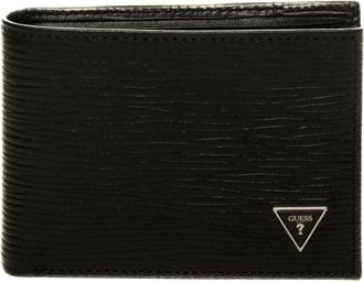 Guess Milano Print Bifold XL - Heren - Portefeuilles - Zwart - ONE Size - Leer - Accessoires