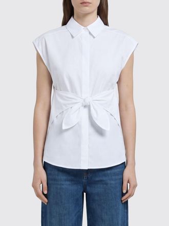 Calvin Klein Sleeveless Cotton Shirt with Tie-Waist Belt