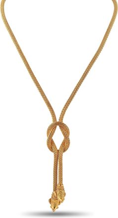 Ilias Lalaounis 18K Yellow Gold Ram Head Hercules Knot Lariat Necklace IL02-062926