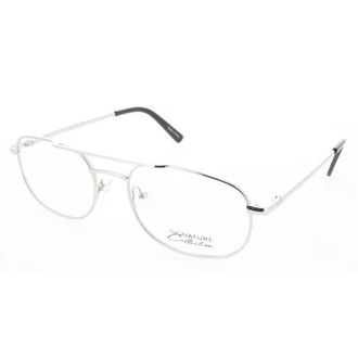 Signature Unisex Silver Tone Rectangular Eyeglass Frames 1112Silver54