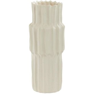 Light & Living Light & Living Longa Mini Jarr&oacute;n Cer&aacute;mica Crema - &Oslash;14,5x36 Cm